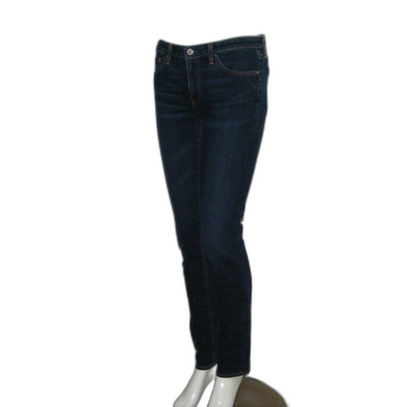 AG Jeans, 28, Premier, Dark Blue Wash, Mid/Low Rise Zipper fly, Skinny Straight - Picture 3 of 12